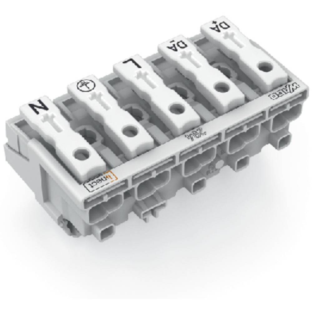 WAGO 294-8025  GmbH & Co. KG Netaansluitingsklem Flexibel: - Massief: 0.5-2.5 mm² Aantal polen: 5 250 stuk(s) Wit