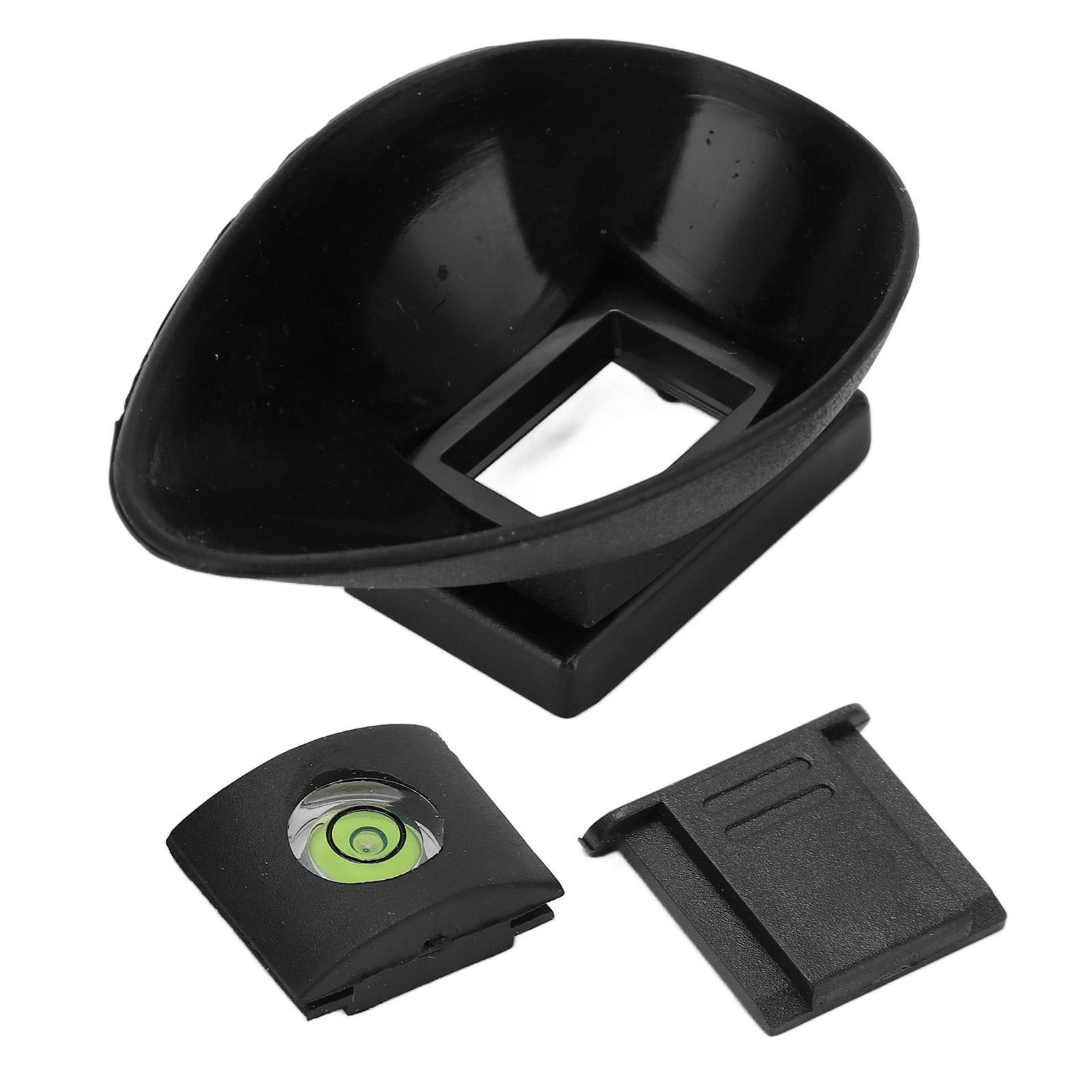 Koogeelife Zoeker Oogschelp Oogkap 22mm Ovaal Waterpas Koude Schoen Cover Set voor D300 D200 D90 D80 D7000