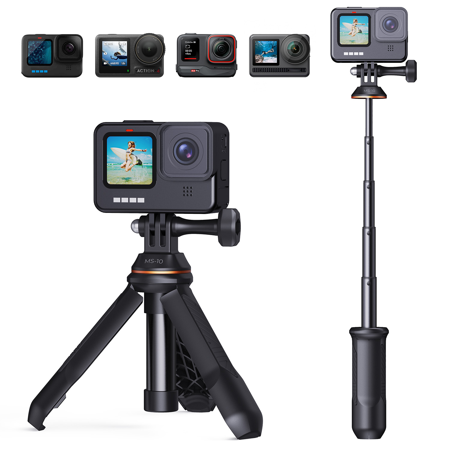K&F Concept MS03 Mini Selfie Statief voor GoPro