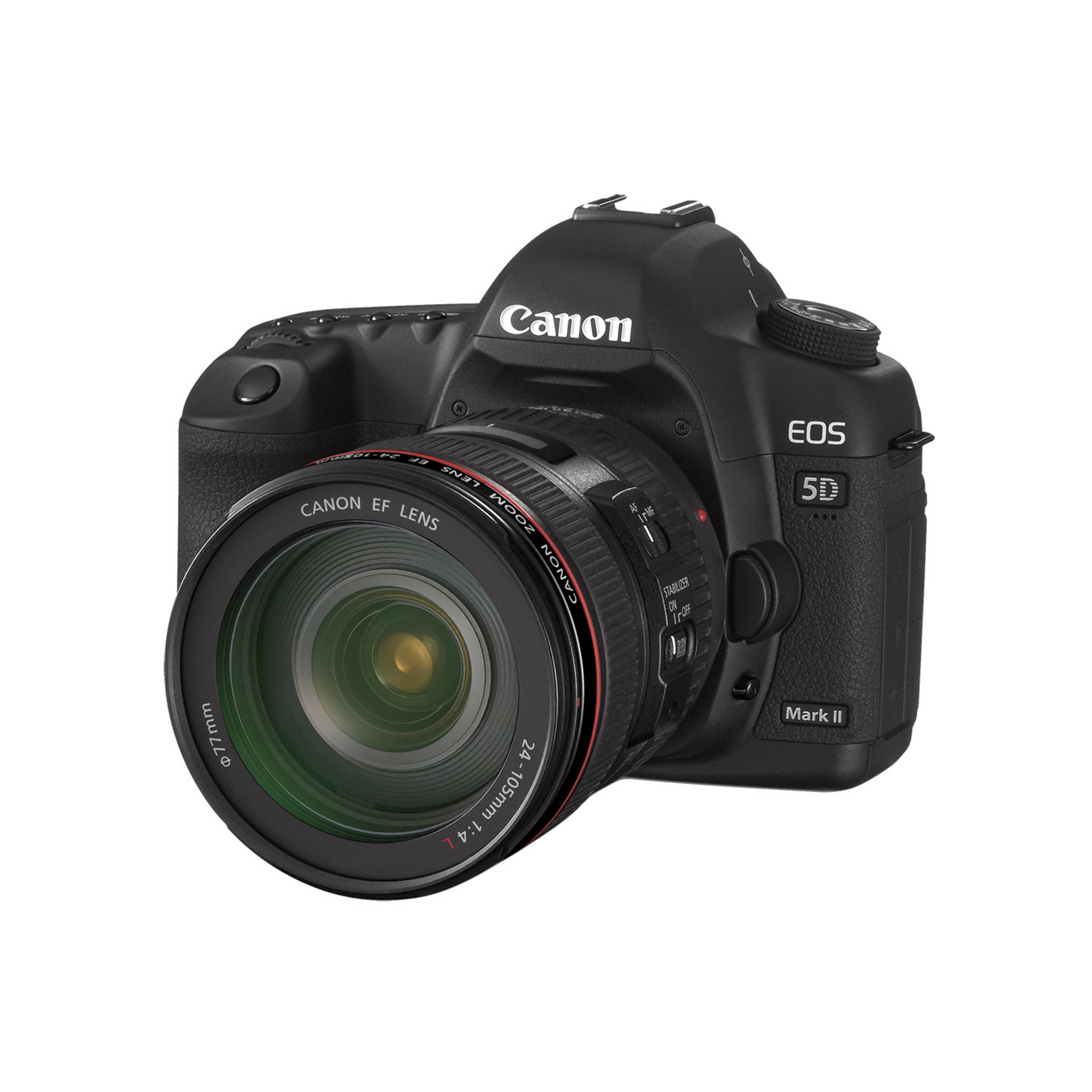 Canon DSLR EOS 5D Mark II Camera + EF 24-105mm f/4L IS USM Zoomlens zwart