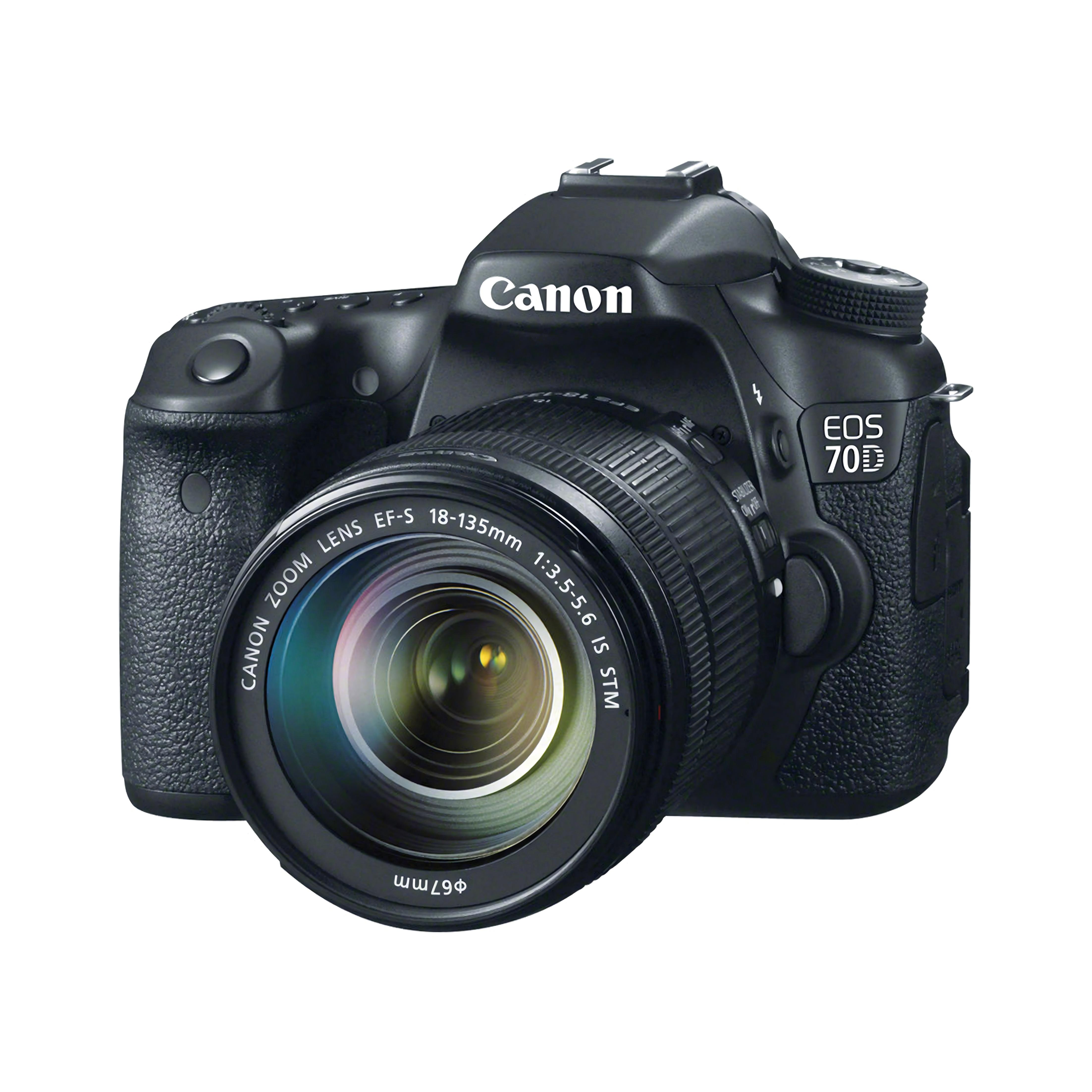 Canon EOS 70D DSLR-camera + EF-S 18-135mm f/3.5-5.6 IS STM zoomlens zwart