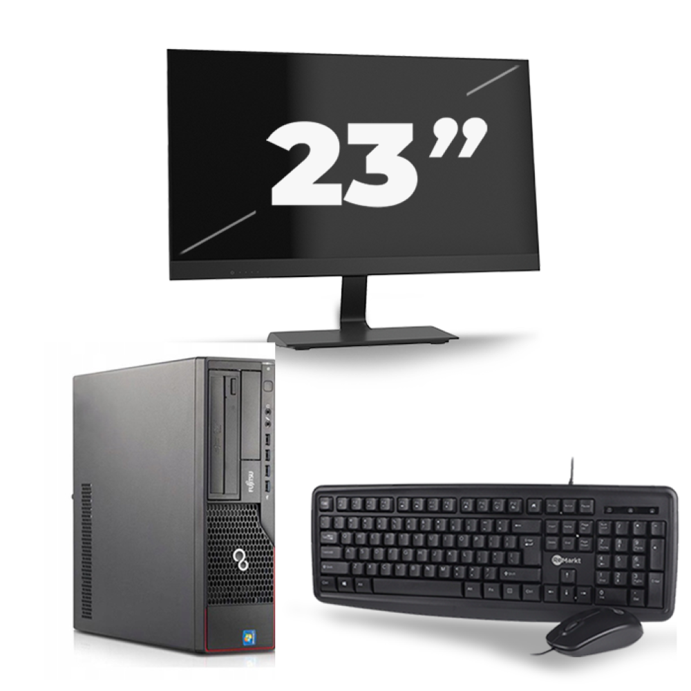 Fujitsu Esprimo E710 SFF - Intel Core i3-3e Generatie - 8GB RAM - 256GB SSD - Windows 10 + 1x 23 inch Monitor