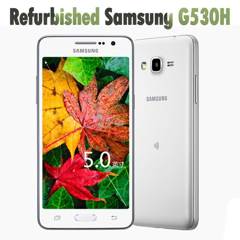 Samsung 95% nieuwe gereviseerde  originele  Galaxy Grand Prime G530H/G530F 4G 8MP 1GB RAM 8GB ROM mobiele telefoon G530H simple set wit