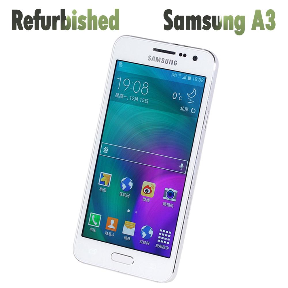 Samsung 95% nieuw Gereviseerde  Galaxy A3 A300F 1GB RAM 16GB ROM Mobiele Telefoon Simple Set wit