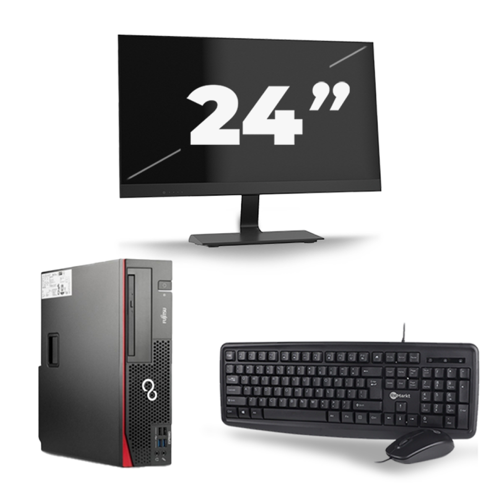 Fujitsu Esprimo D756 SFF - Intel Core i5-6e Generatie - 8GB RAM - 256GB SSD - Windows 11 + 1x 24 inch Monitor