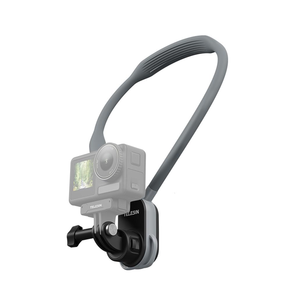 Andoer TELESIN S2-HNB-01 U-vormige Snelkoppelings Nekhouder Mount 2.0 Nekmontage Borsthouder met Borst 2 grijs