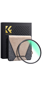 K&F Concept UV Filter - Nano X PRO met Copper Frame - 49mm