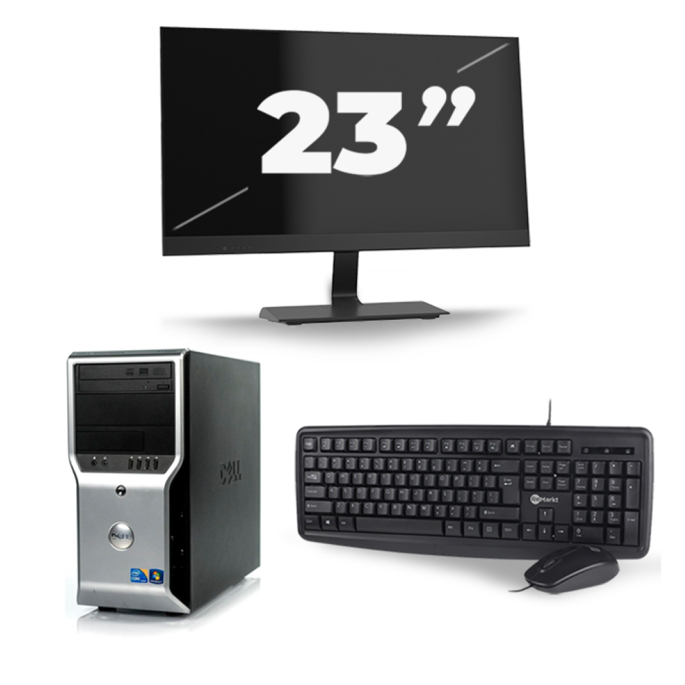 Dell Precision T1500 Micro Tower - Intel Core i3-1e Generatie - 8GB RAM - 256GB SSD - Windows 10 + 1x 23 inch Monitor