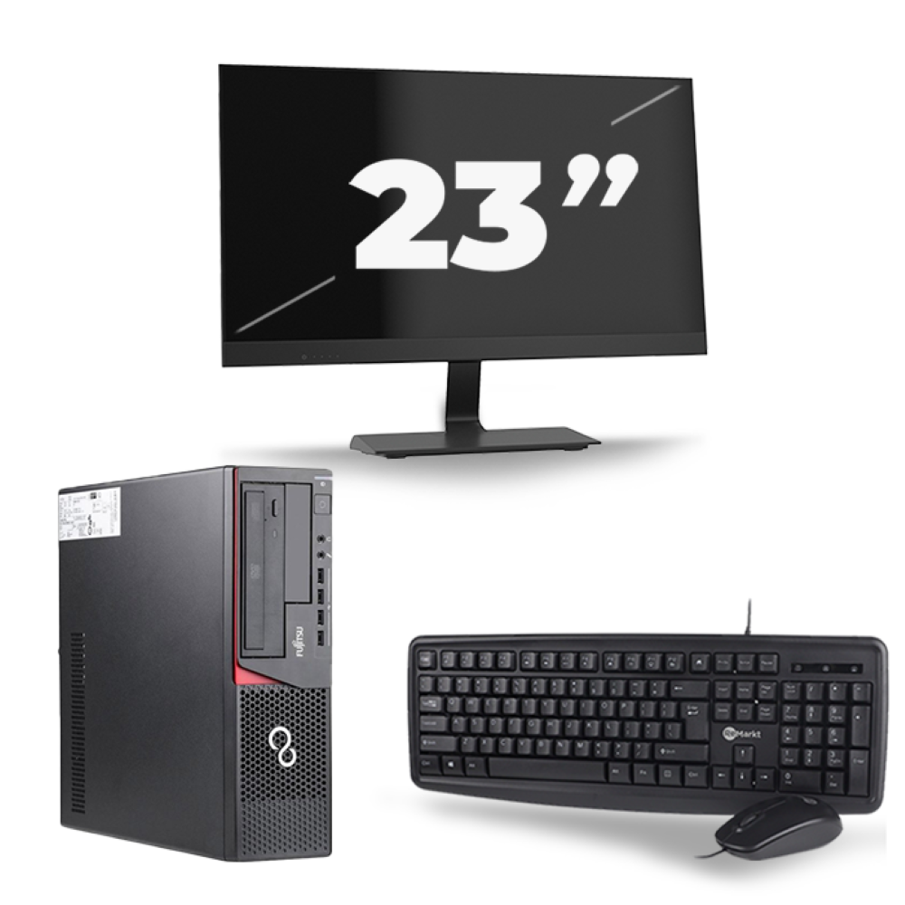 Fujitsu Esprimo E720 SFF - Intel Core i5-4e Generatie - 8GB RAM - 256GB SSD - Windows 10 + 1x 23 inch Monitor