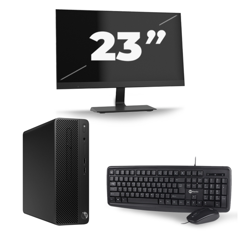 HP 290 G1 SFF - Intel Core i5-8e Generatie - 16GB RAM - 256GB SSD - Windows 11 + 1x 23 inch Monitor