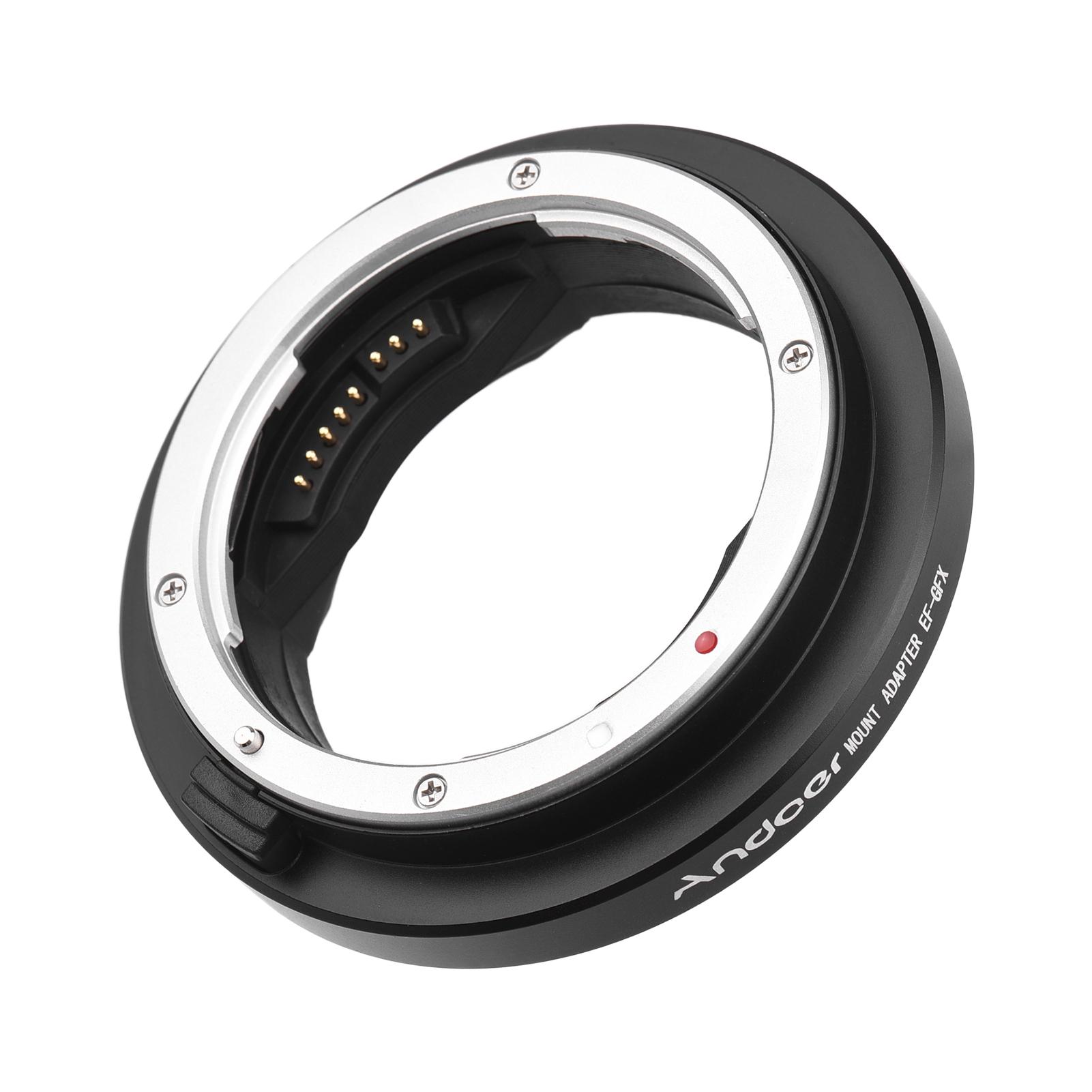 Andoer EF-GFX Camera Lens Adapter Ring Autofocus Vervanging voor Canon EF-mount Lens naar FujiFilm zwart