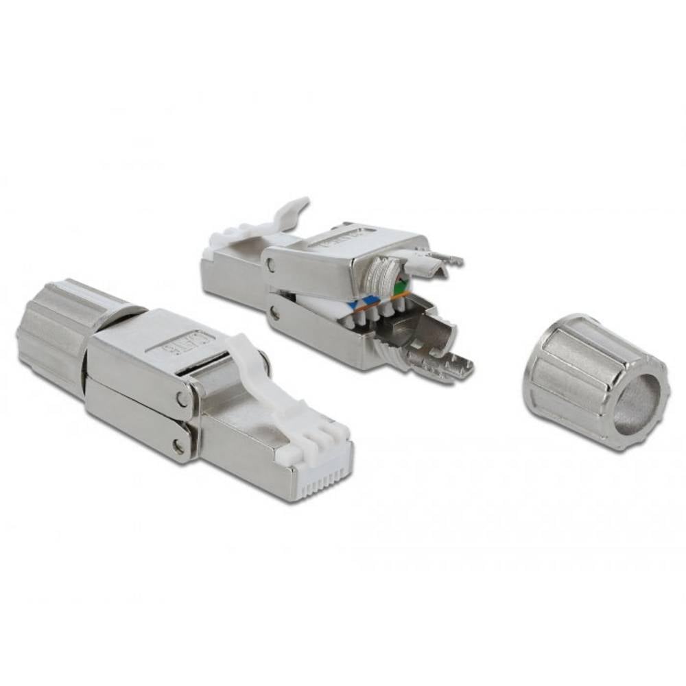 Delock 86476 RJ45-stekker CAT.... 6 STP zonder gereedschap 86476 Grijs 1 stuk(s)