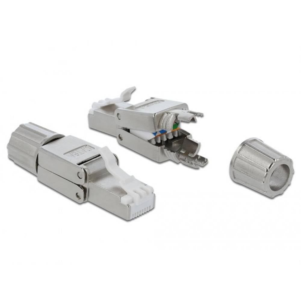 Delock 86477 RJ45-stekker Cat.6A STP CAT. Zonder gereedschap 86477 Grijs 1 stuk(s)