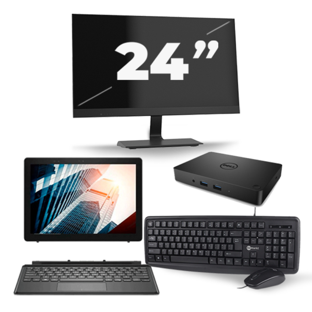 Dell Latitude 5285 - Intel Core i5-7e Generatie - 12 inch - 8GB RAM - 256GB SSD - Windows 11 + 1x 24 inch Monitor