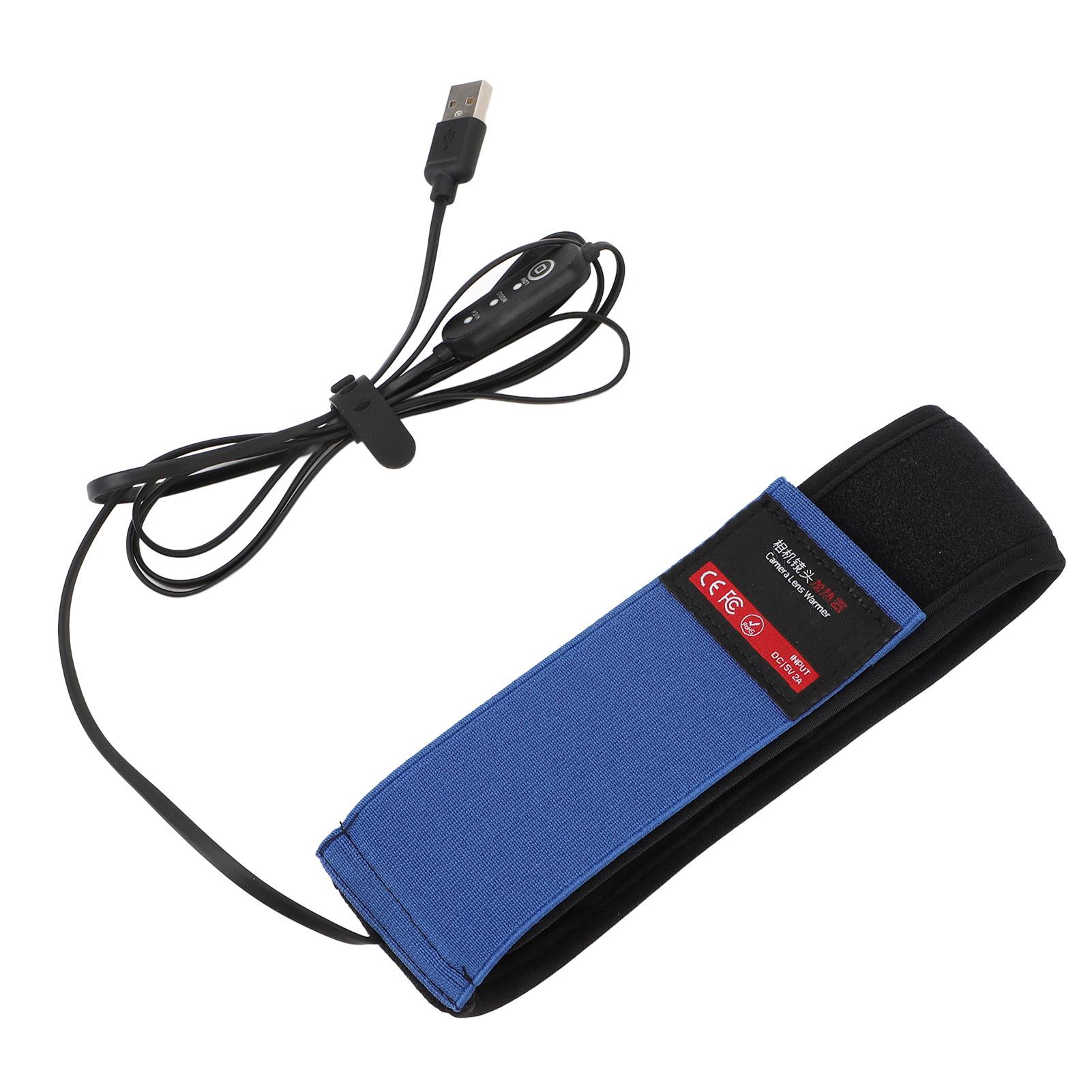 Koogeelife Lenswarmer Anti-condens Drie Temperatuur Instelbaar USB Klittenband Lensverwarmer voor Camera's Telescopen