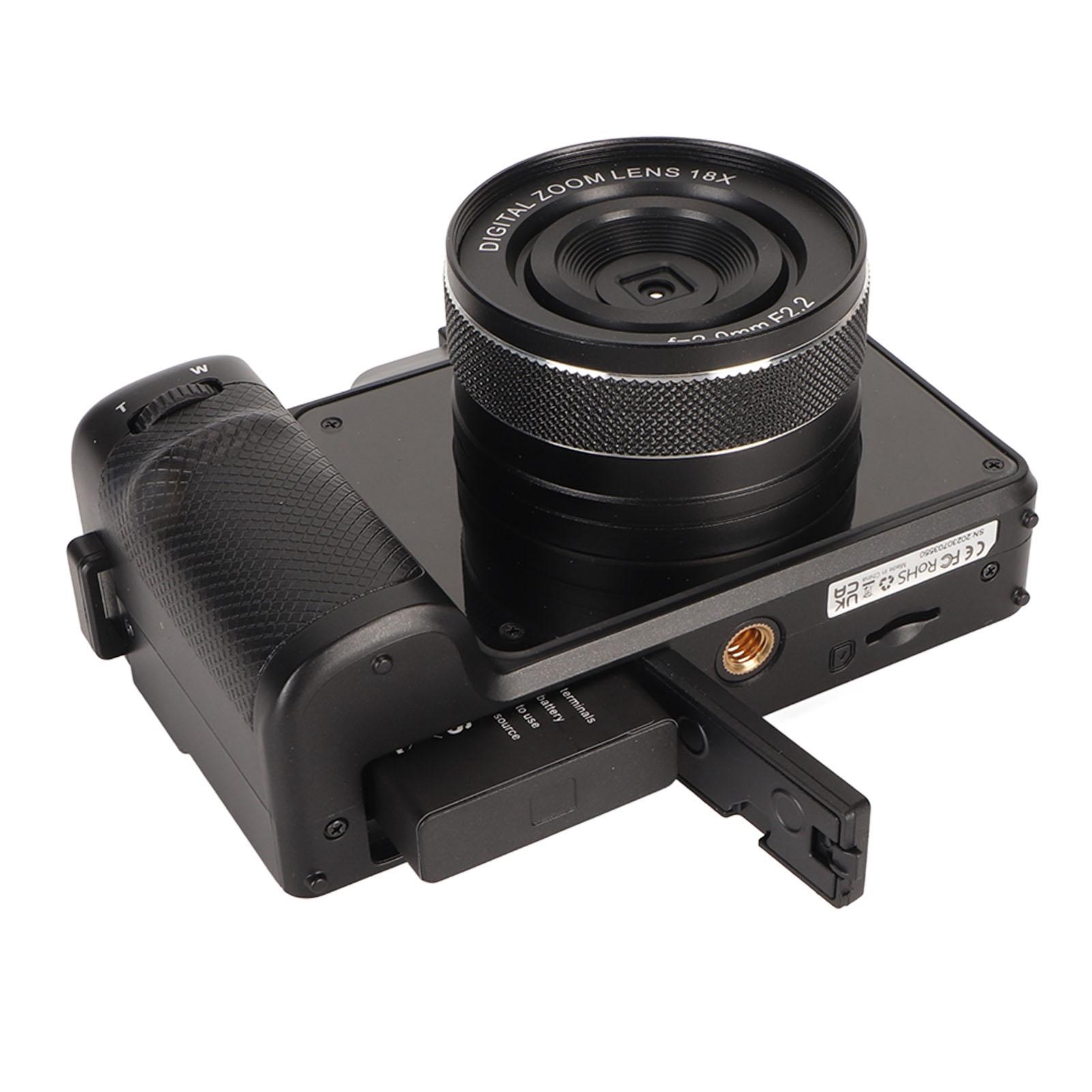 Honor Electronics Digitale Camera Zwart 64MP 4K 3in IPS-Scherm 18x Zoom Schoonheidsfilter Autofocus met Groothoeklens