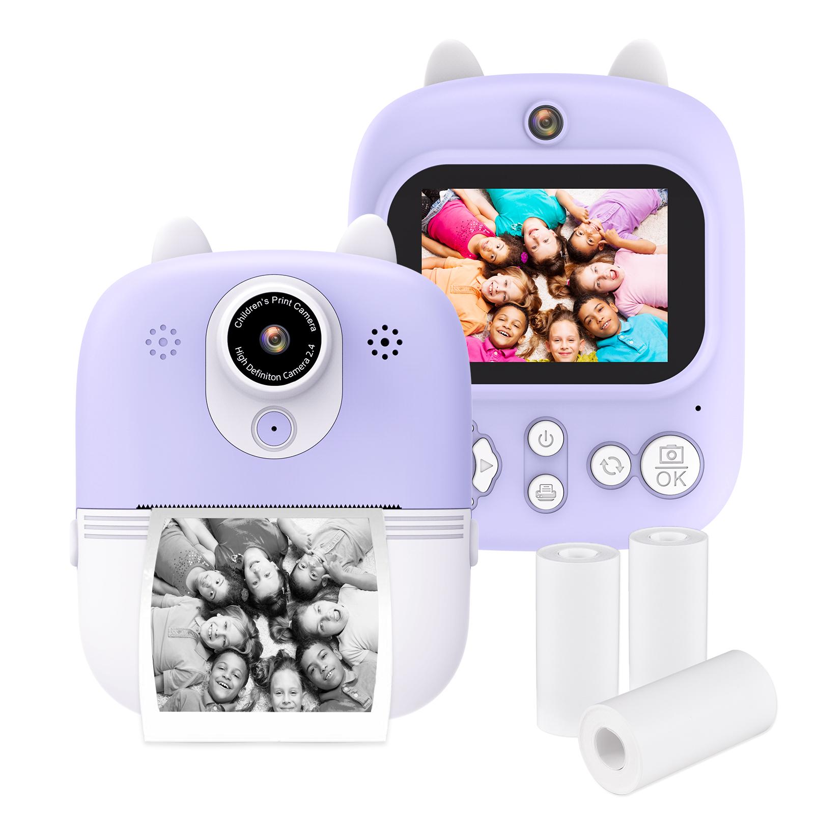 Andoer 3-in-1 multifunctionele instantcamera Kinder Instant Print-camera 2,4-inch IPS-scherm