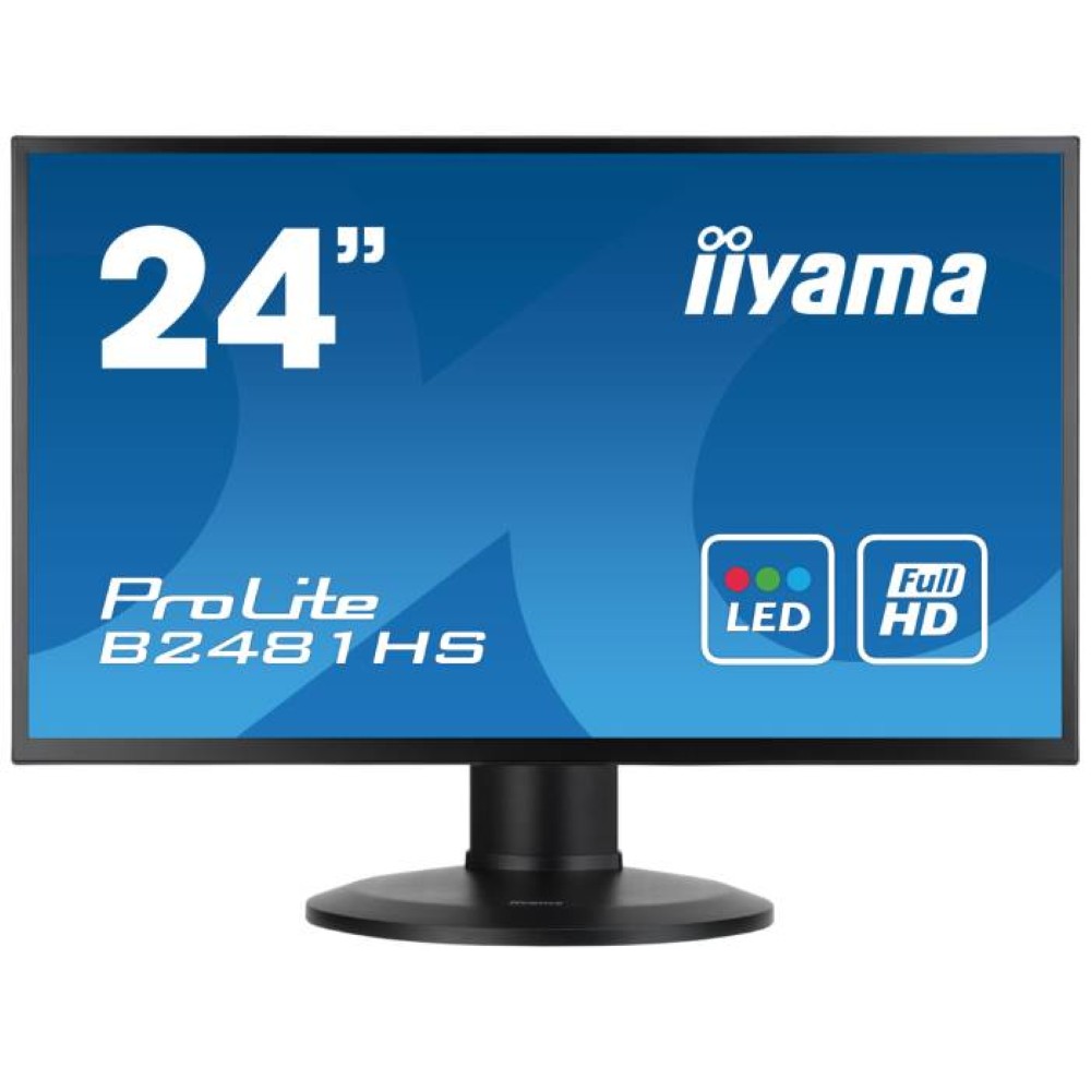 Iiyama ProLite B2481HS-B1 - 24 inch - 1920x1080 - DVI - HDMI - VGA - Zwart