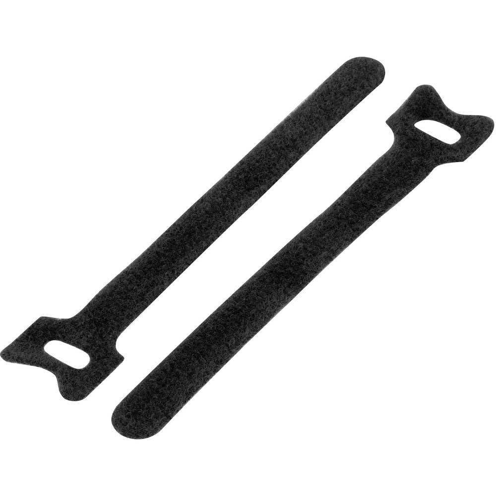 TRU COMPONENTS TC-12355356 Klittenband kabelbinder Om te bundelen Haak- en lusdeel (l x b) 210 mm x 16 mm Zwart 20 stuk(s)