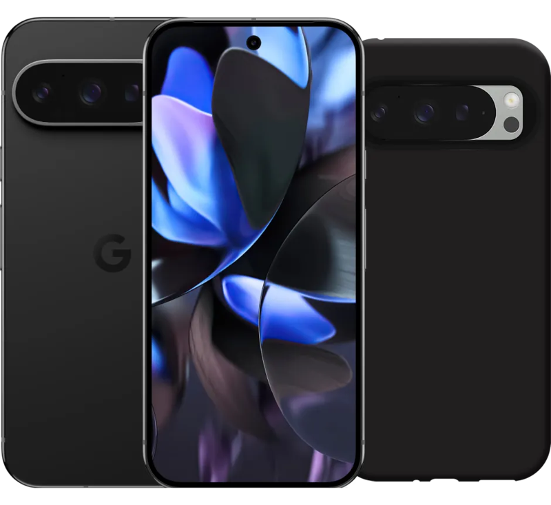 Google Pixel 9 Pro 256GB Zwart 5G + Just in Case Soft Design Back Cover Zwart