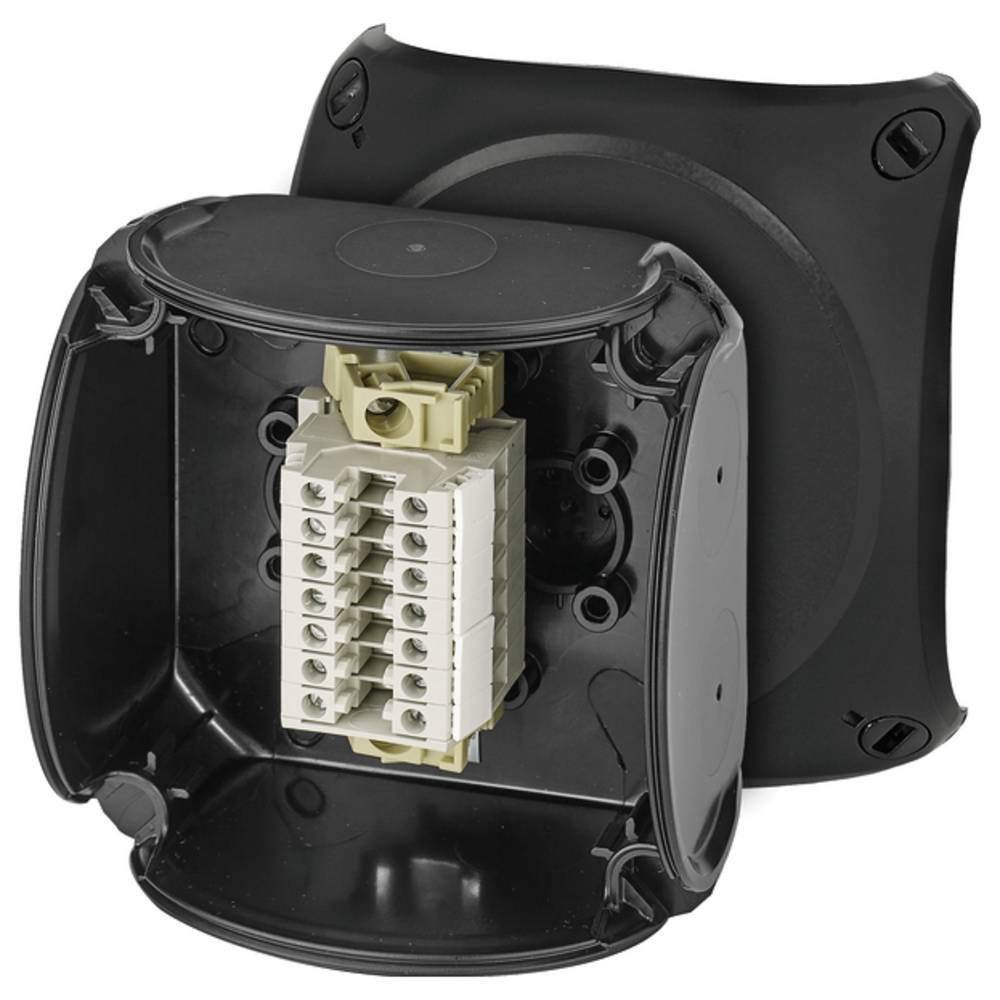 Hensel 62000341 Serieklemmen-behuizing 93.00 x 93.00 x 62.00 Zwart 1 stuk(s)