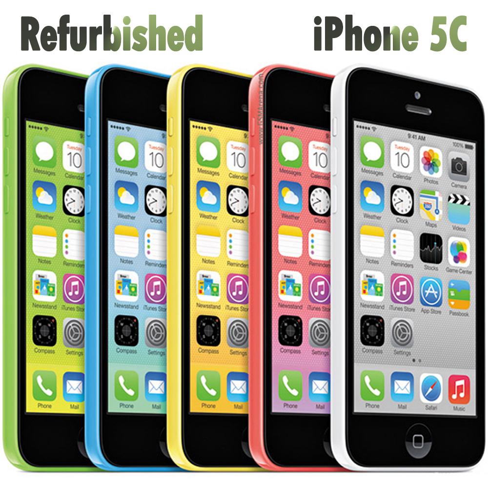 Apple 95% nieuwe Gereviseerde  Originele  iPhone 5C 1GB RAM 32GB ROM Mobiele Telefoon 32GB Simple Set wit