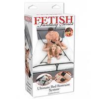 Fetish Fantasy Series Bettfesseln „Ultimate Bed Restraint System “, mit Hand- und Fußfesseln.