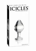 Icicles No 25 Glazen Plug      - Doorzichtig