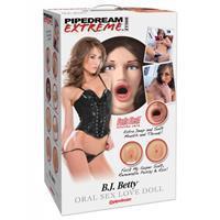 Pipedream Extreme Dollz Liebespuppe „B.J. Betty“, mit 3D-Gesicht und 3 Lust-Öffnungen