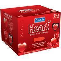 Pasante *Hearts* romantische Kondome für Verliebte, in Herz-Folien