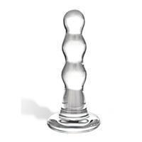 Gläs Triple Play Beaded Glass Butt Plug - Transparent
