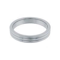 White Label Metal Cockring RVS Ribbed 50mm