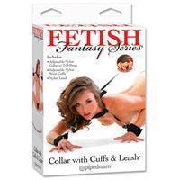 Fetish Fantasy Series Halsband „Collar with Cuffs and Leash“, mit Hand-Fesseln