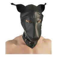 Hundekopf-Maske aus Lederimitat