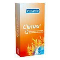 Pasante *Climax* gerippte Kondome mit Spezialbeschichtung (wärmend und kühlend)