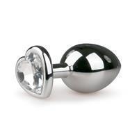 Easytoys Anal Collection Metalen Buttplug Met Hartje - Zilverkleurig