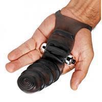 Master Series Bang Bang Vibrating Glove: Fingervibrator, schwarz