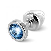 Diogol - Anni Butt Plug Rond Zilver and Blauw 25 Mm