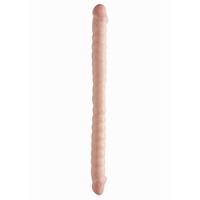 Pipedream Basix Ribbed Double Dong 18" (Flesh)