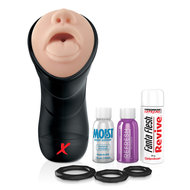 PDX Elite Masturbator „Deep Throat Vibrating Stroker“, mit Nasenlöchern