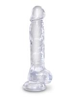 King Cock Clear Dildo „Cock with Balls 8“, 22,2 cm