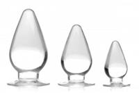Master Series Triple Cones Anaalplug Set van 3 - Transparant