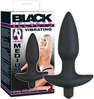 Erotic Treasure Black Velvets Vibrating Butt Plug Medium