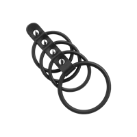 Rimba Penismanschette mit 4 Ringen, 4 - 5,5 cm