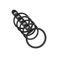 Rimba Penismanschette mit 5 Ringen, 4 - 5 cm
