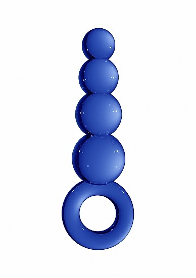 Chrystalino Tickler -  Blue glazen dildo