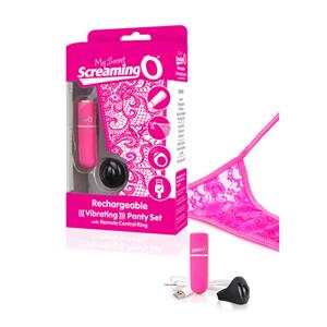 Aufladbarer Slip-auflegevibrator Mit Fernbedienung Pink The Screaming O