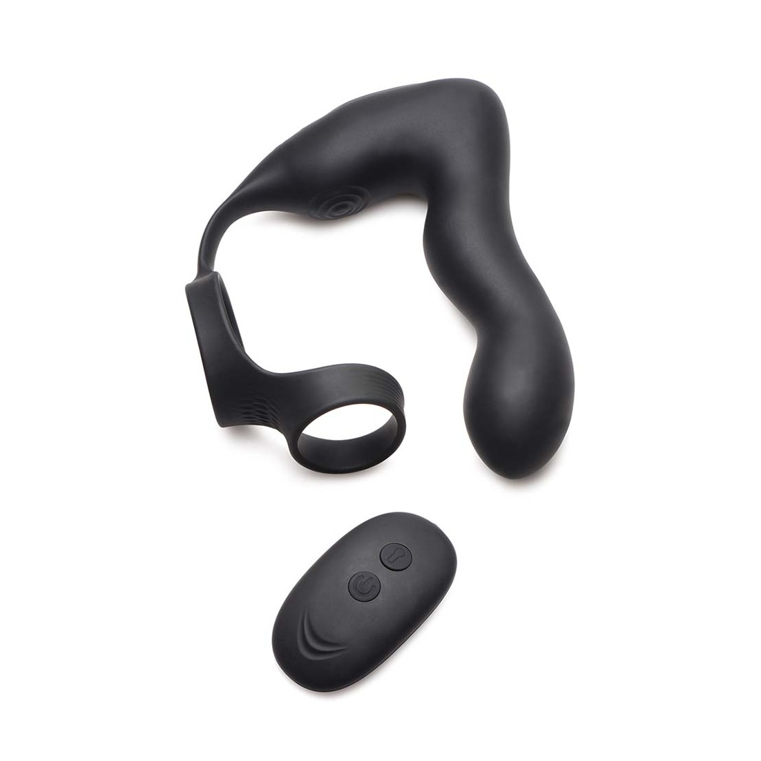 Inflatable & Vibrating Prostate Plug + Cock & Ball Ring R/C
