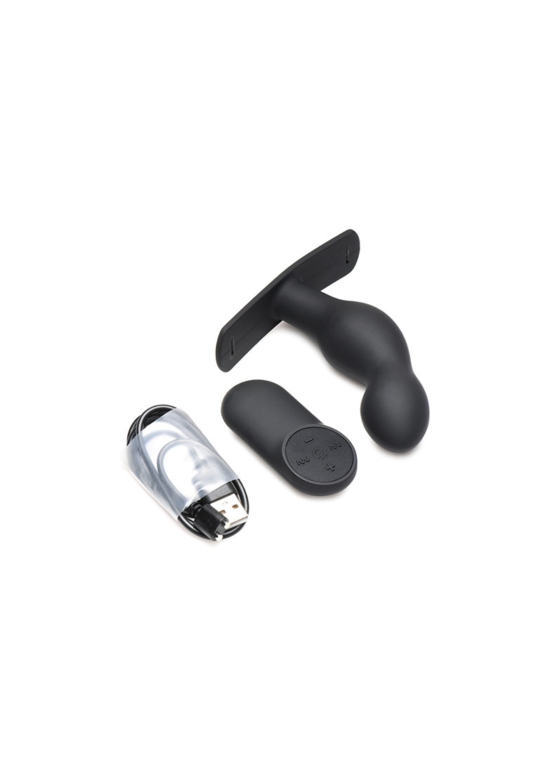 P-Spot Plugger 28X Silicone Prostate Plug with Harness & Remote Control