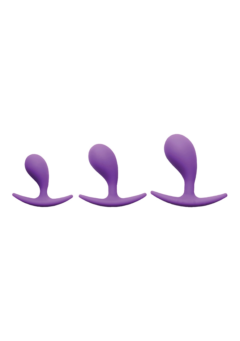 Booty Poppers Silicone Anal Trainer Set - Purple